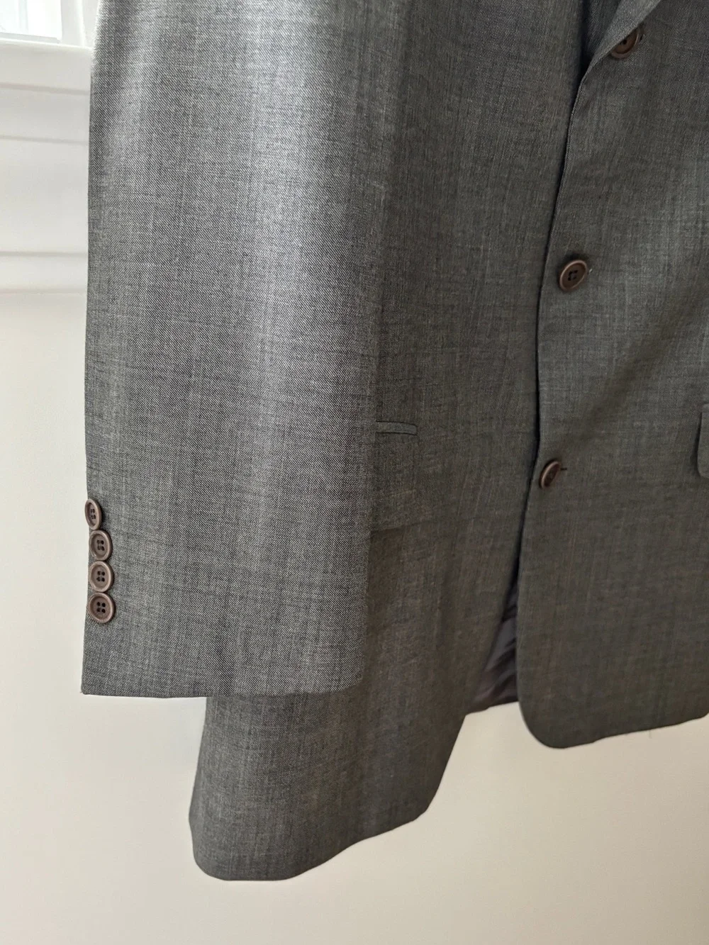 Brooks Brothers Gray Italian Wool Blazer Sport Coat Jacket 41R Classic Office